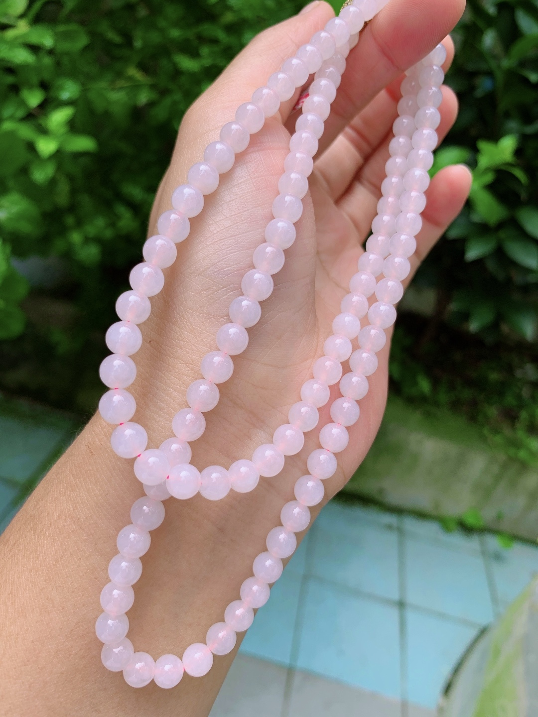 6.5mm108颗冰粉项链