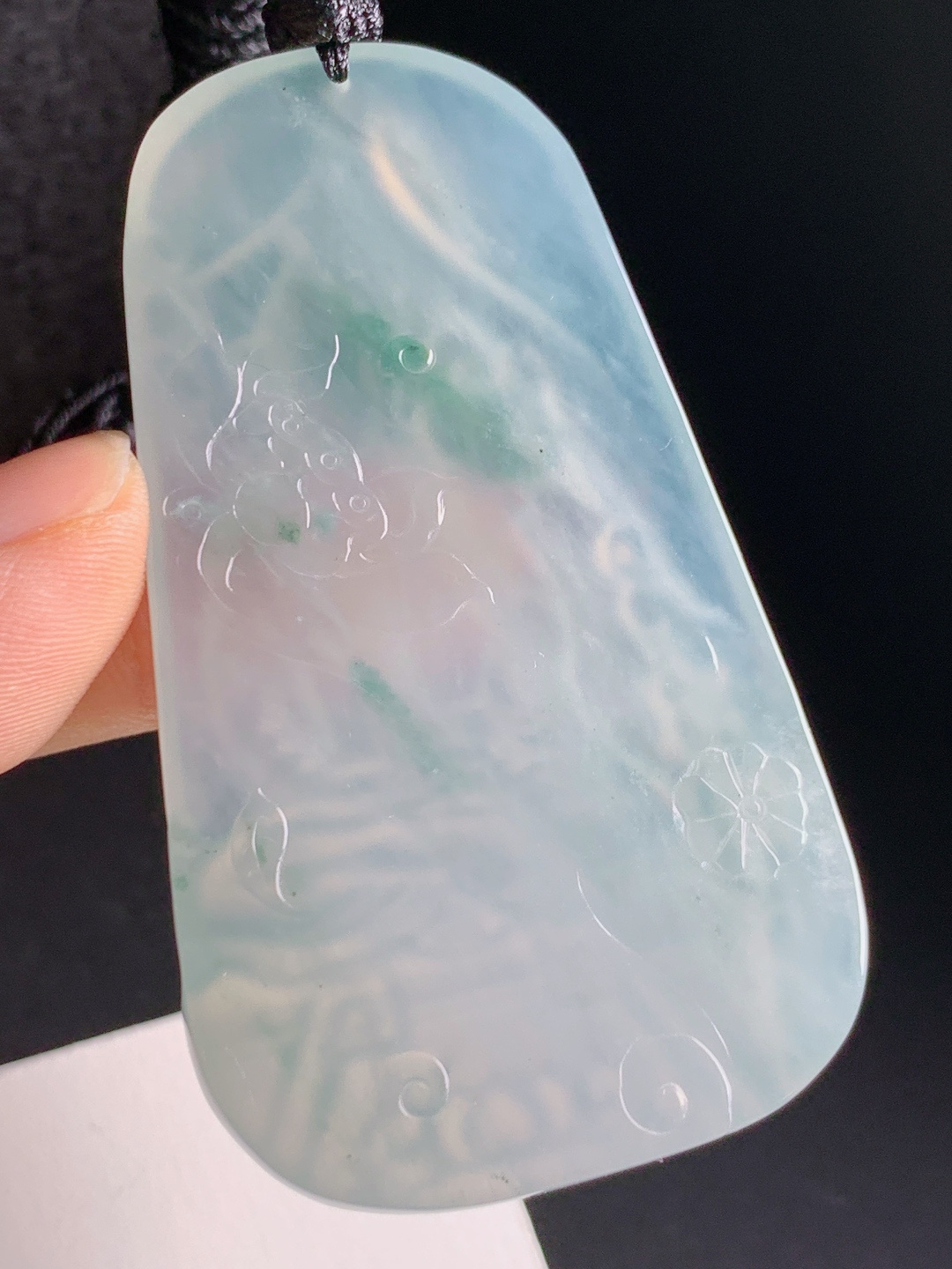 冰飘花度母观音，花冠俏色阳绿，精工古韵 430602
