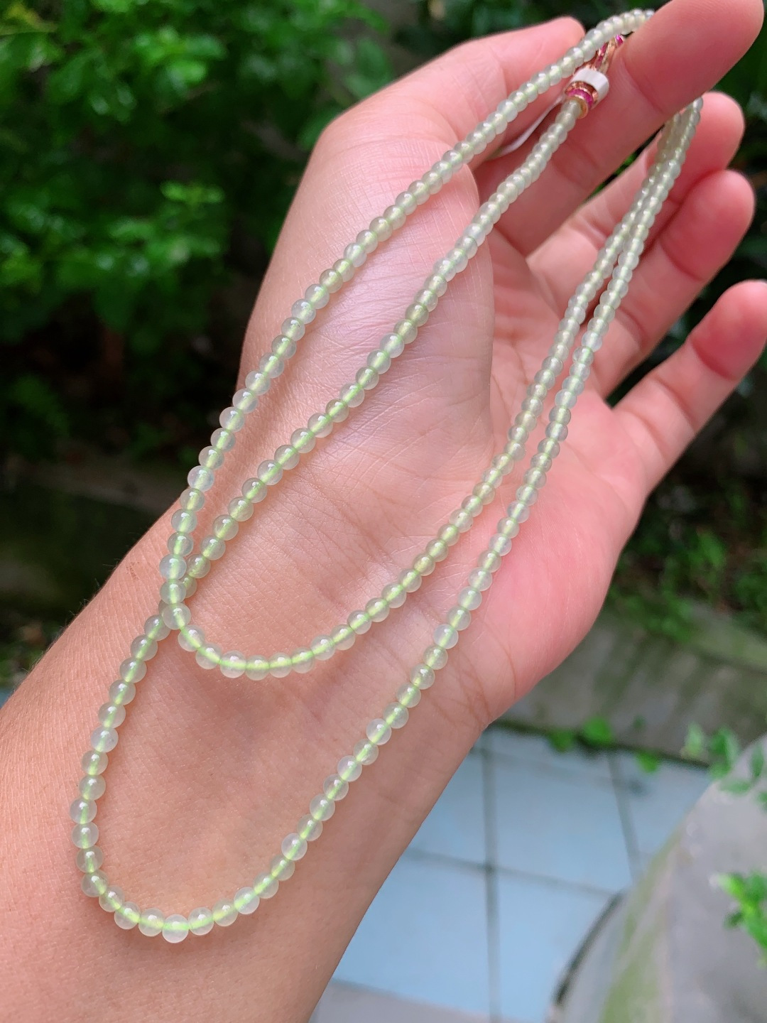 ️ 3.3mm210颗冰晴底项链