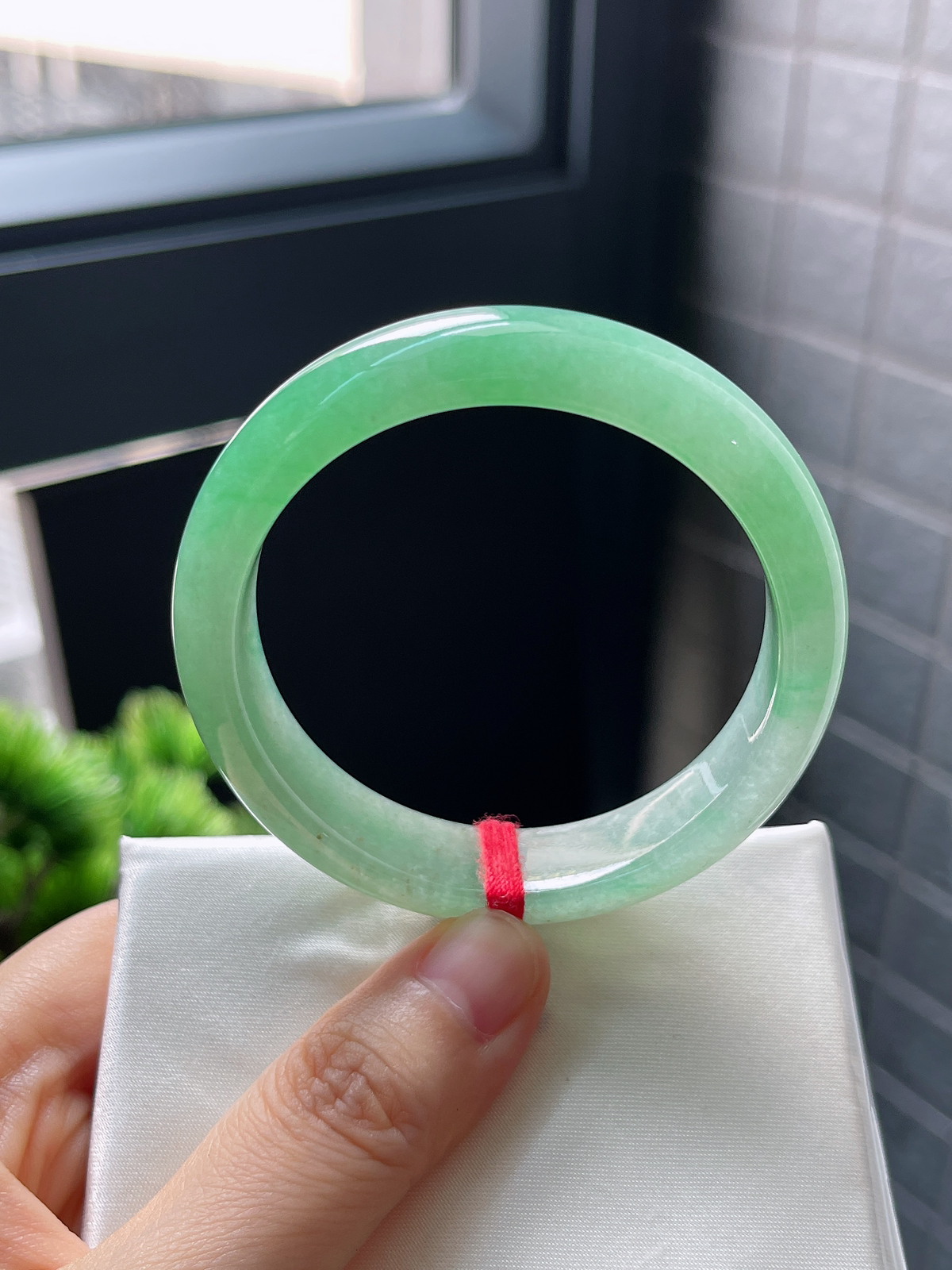 圈口50.8，冰糯小圈口正圈翡翠手镯