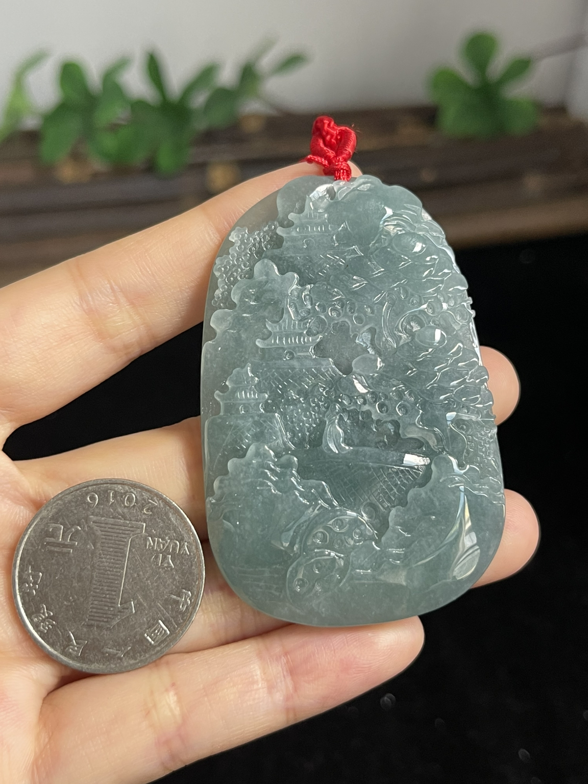 翡翠山水牌