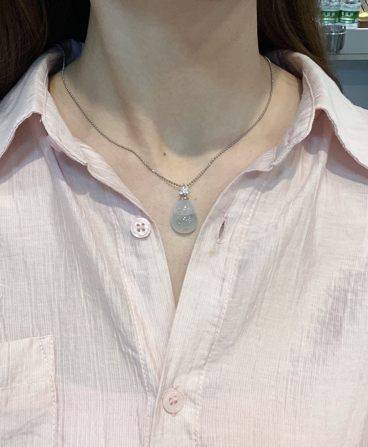 冰飘花葫芦吊坠·金 整·28.1-14.9-7.8mm 裸·20.7-14.9-7.8mm