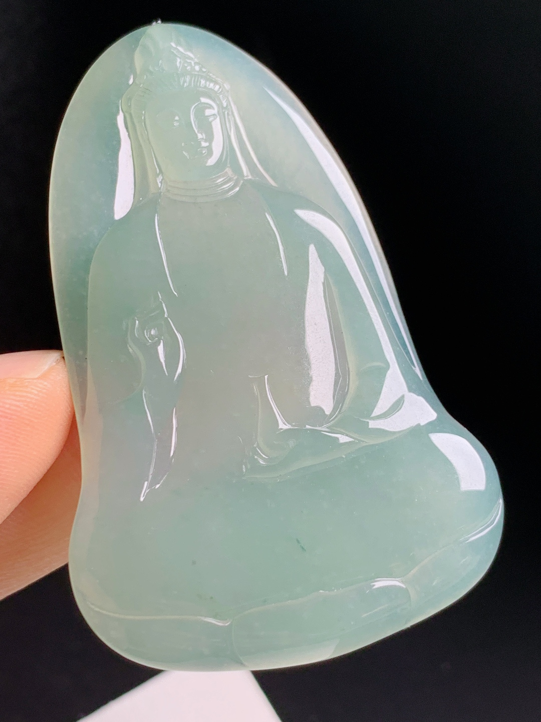 冰种晴水素衣观音，底色匀润水头足，简约雅致 180602