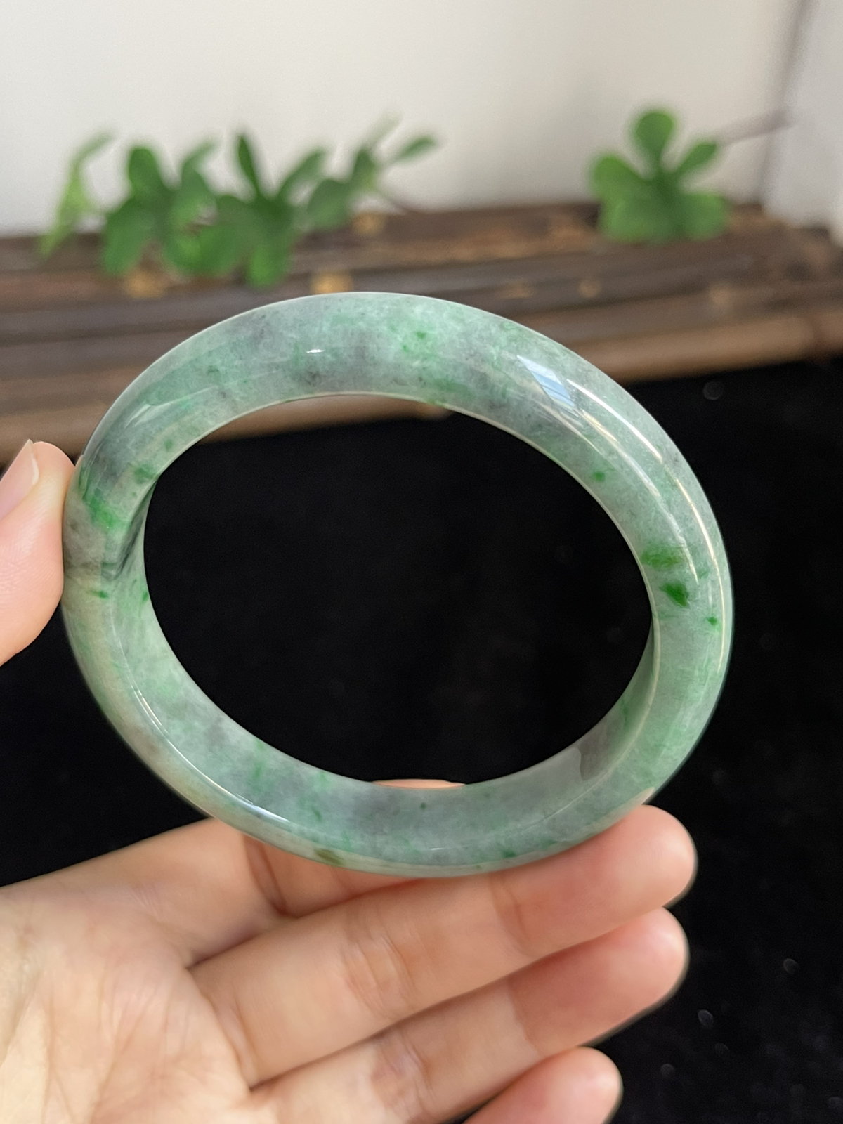 正圈58.5圈口，翡翠手镯