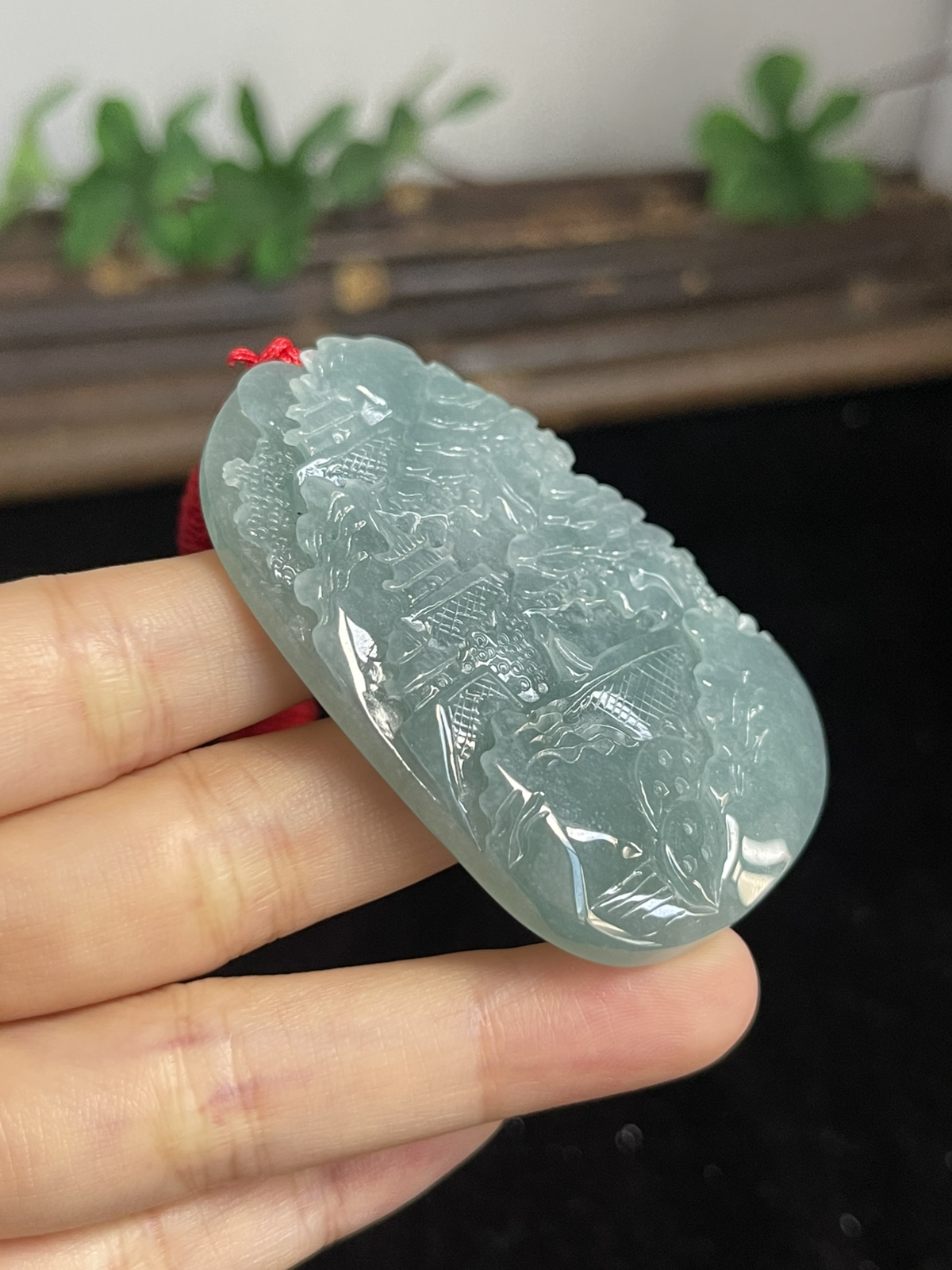 翡翠山水牌