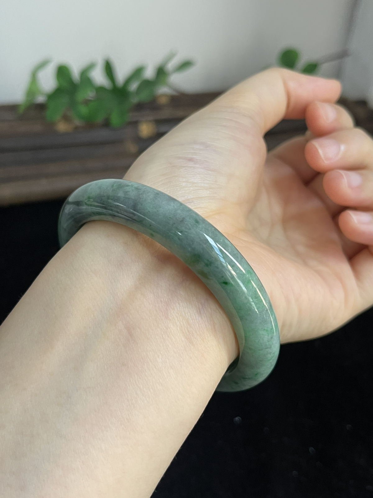 正圈58.5圈口，翡翠手镯
