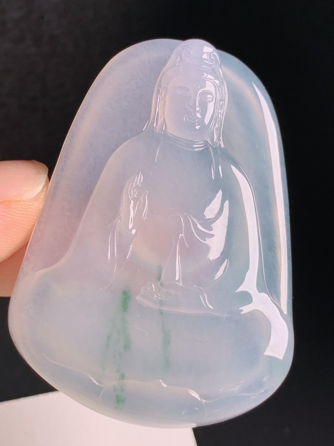 冰飘绿自在观音，冰玻底竖绿飘逸，胶感十足 180602