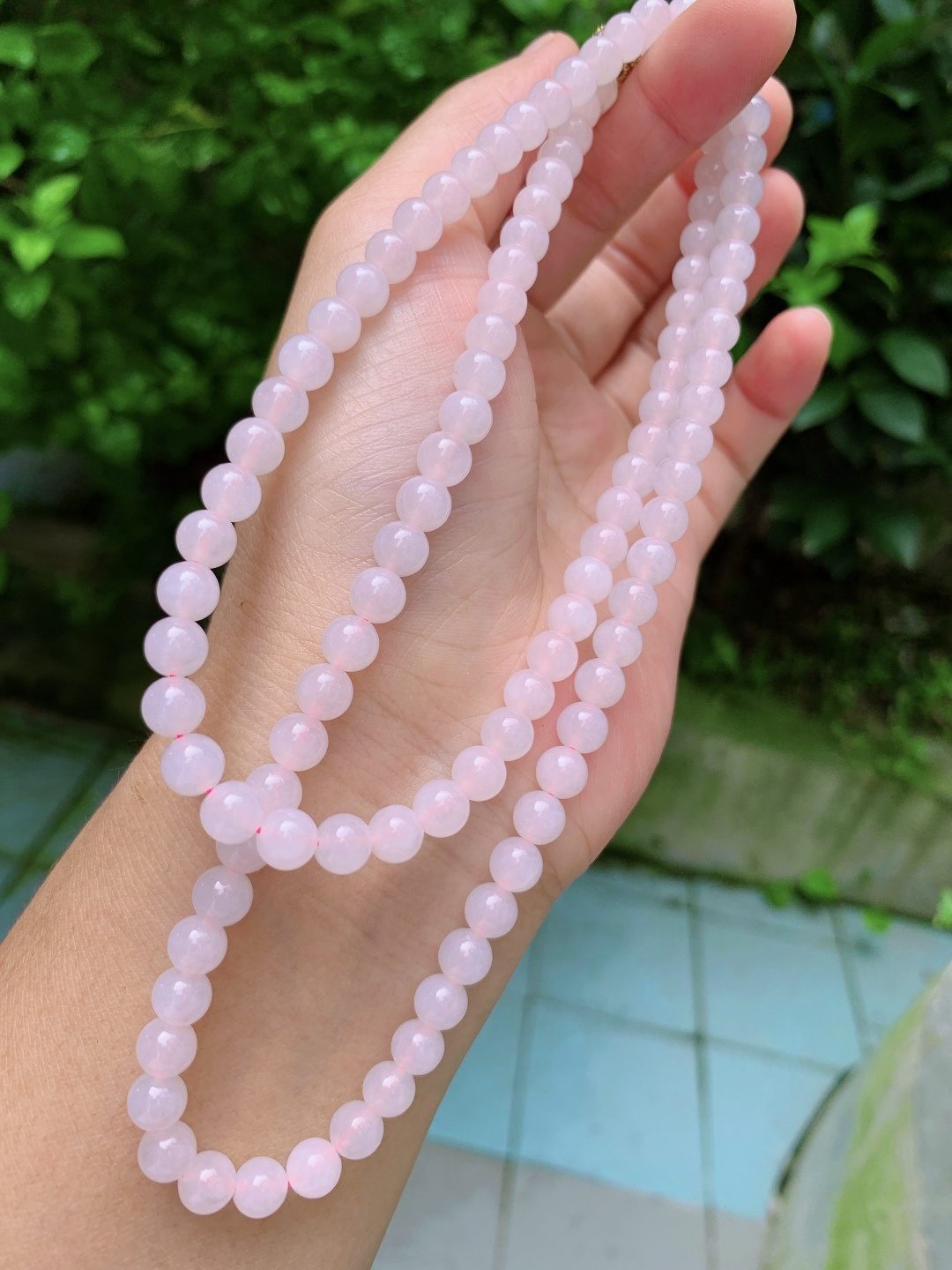 6.5mm108颗冰粉项链