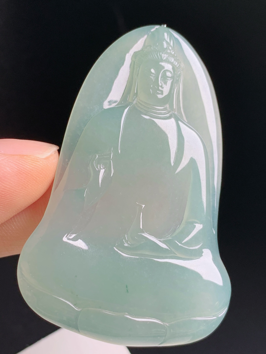 冰种晴水素衣观音，底色匀润水头足，简约雅致 180602