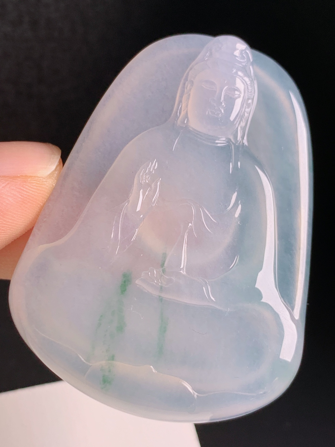 冰飘绿自在观音，冰玻底竖绿飘逸，胶感十足 180602