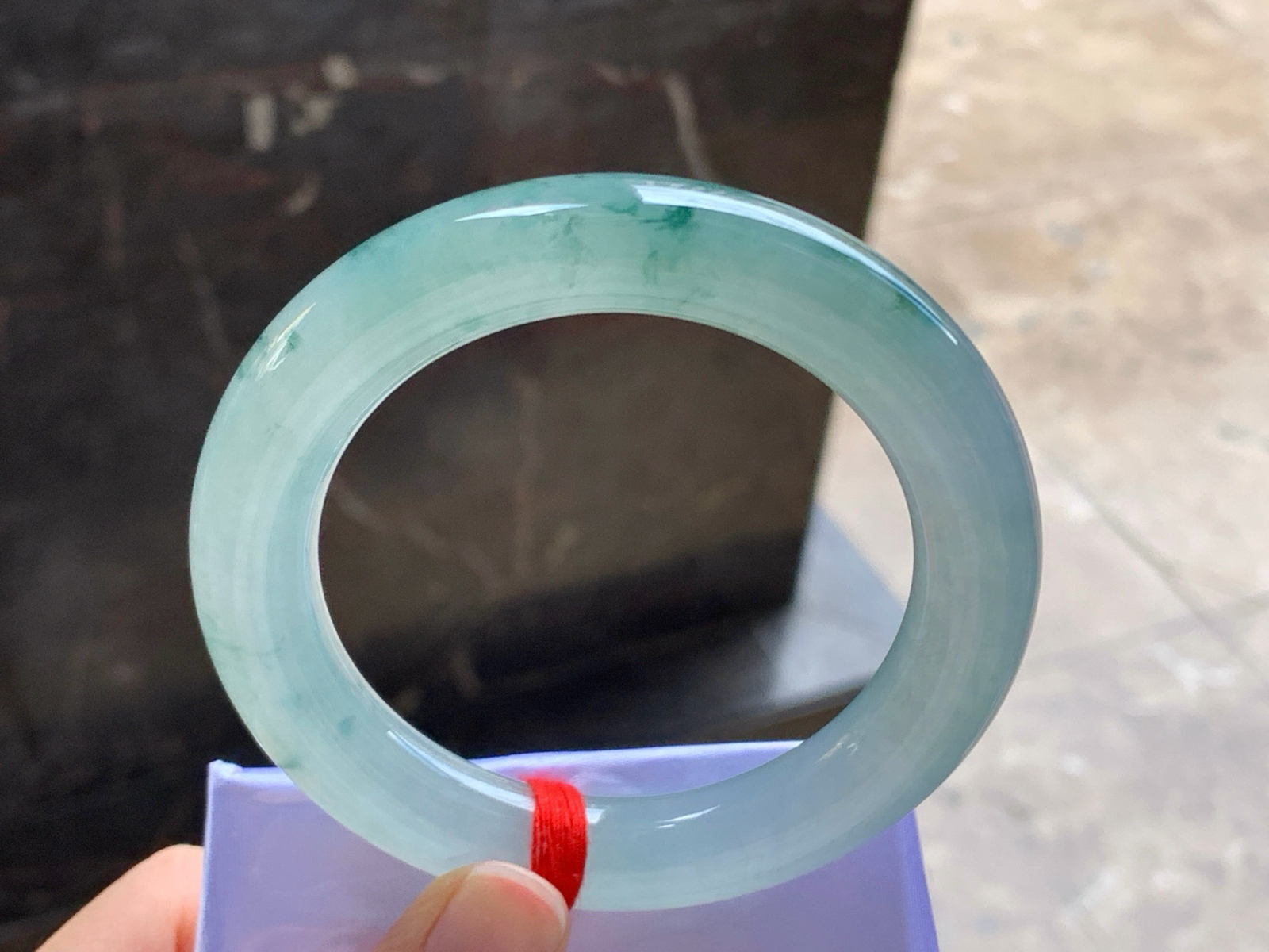 57-12
蓝花圆条手镯^_^种水好