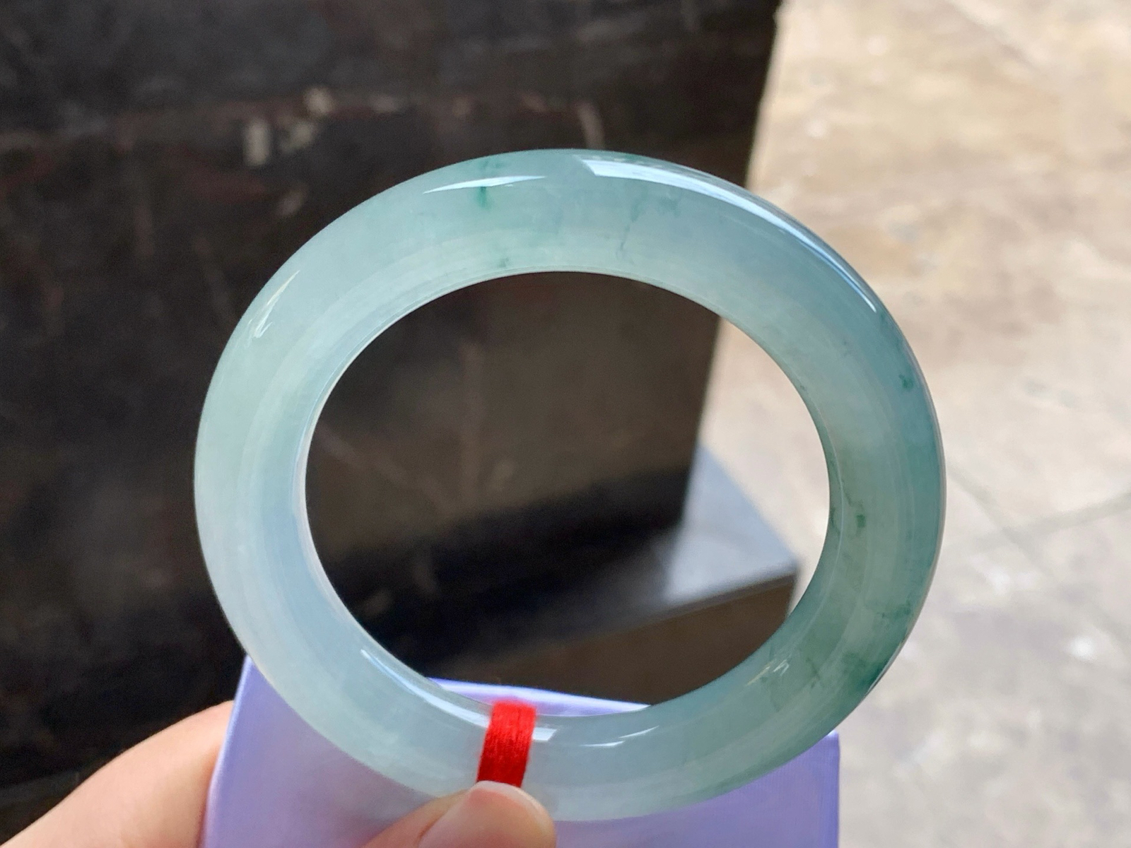 57-12
蓝花圆条手镯^_^种水好