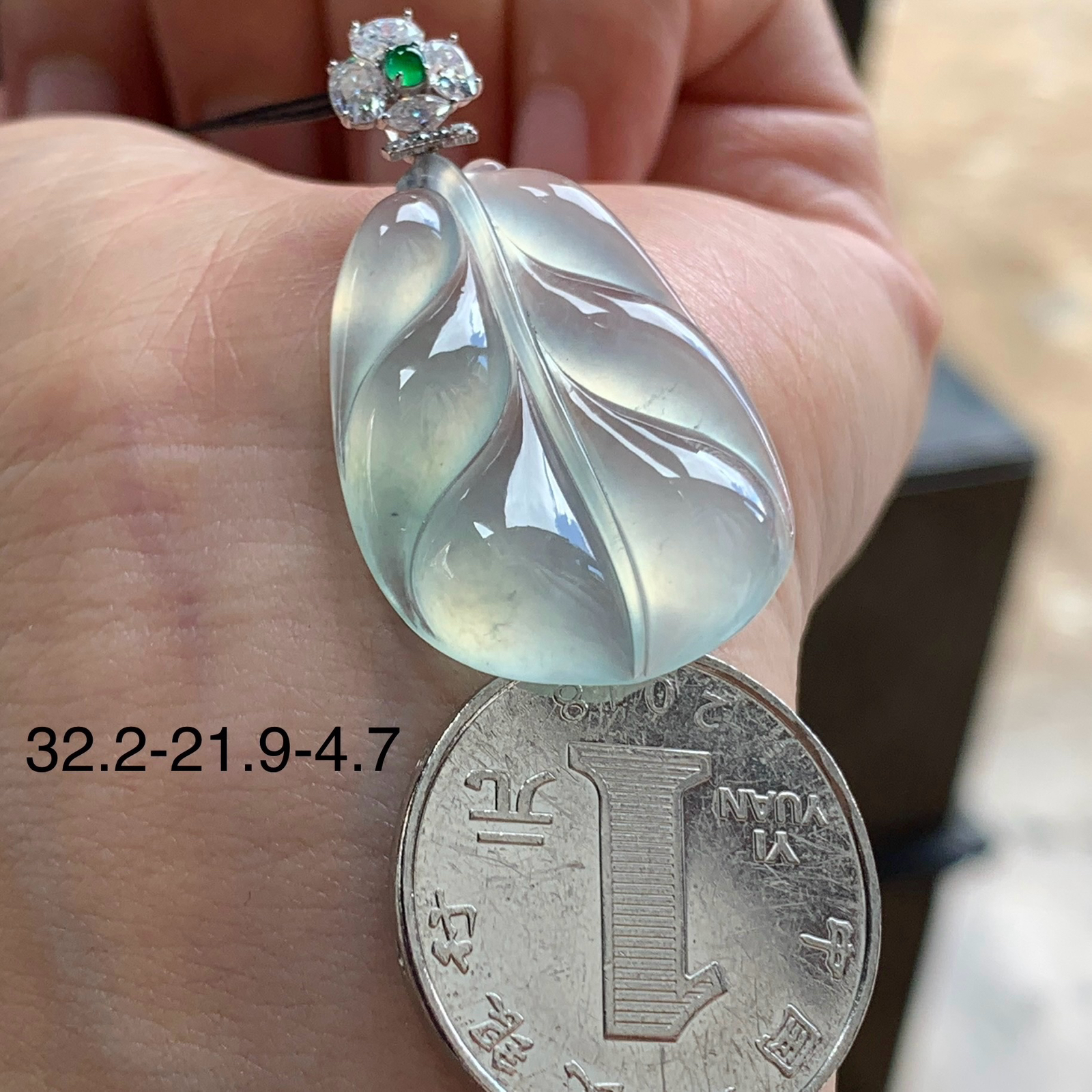 金扣叶子^_^冰透 尺寸32.2