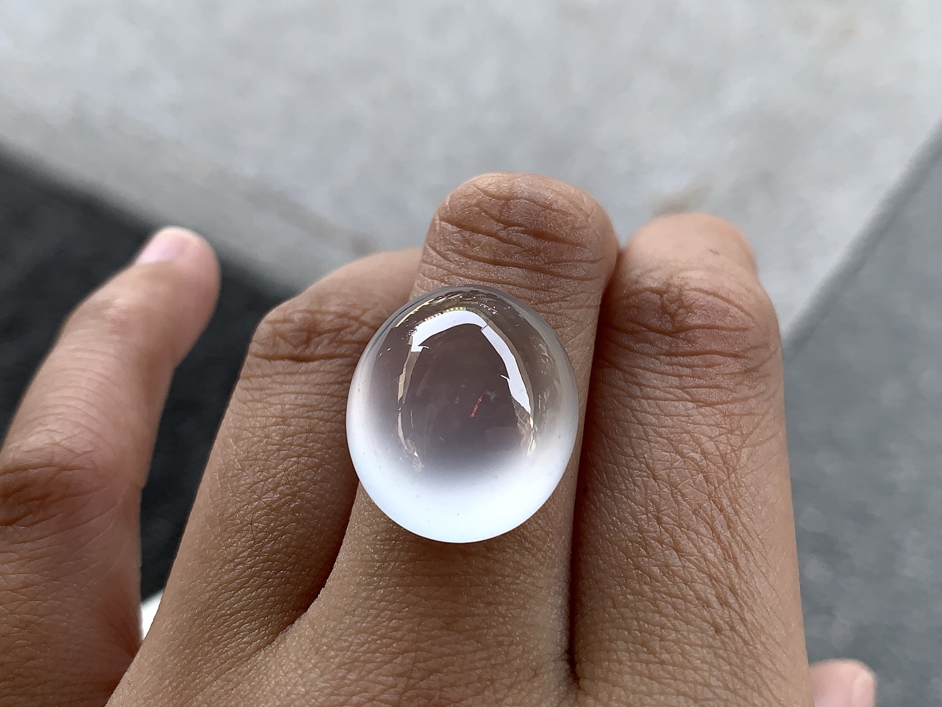 ️ 玻璃种蛋面，玉质细腻通透，弧面饱满流畅 尺寸19.4×17×9.6