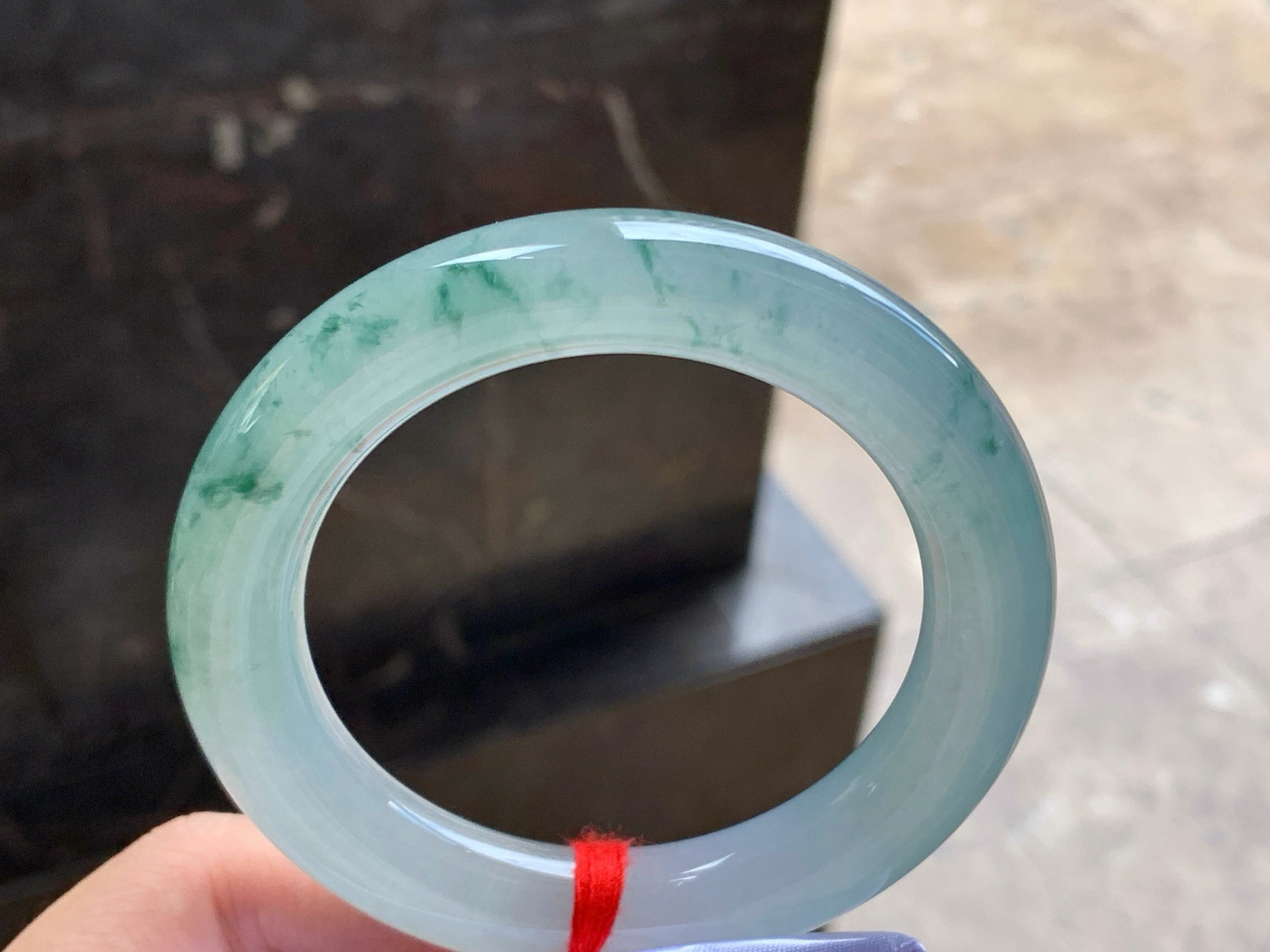 57-12
蓝花圆条手镯^_^种水好