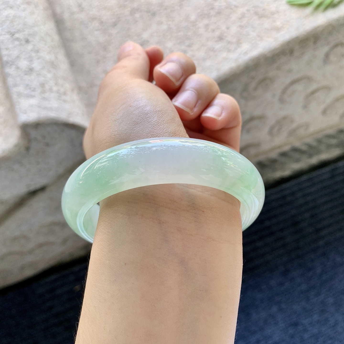 正圈57 58 糯冰椿彩，水润，种老，细腻，打灯有棉线