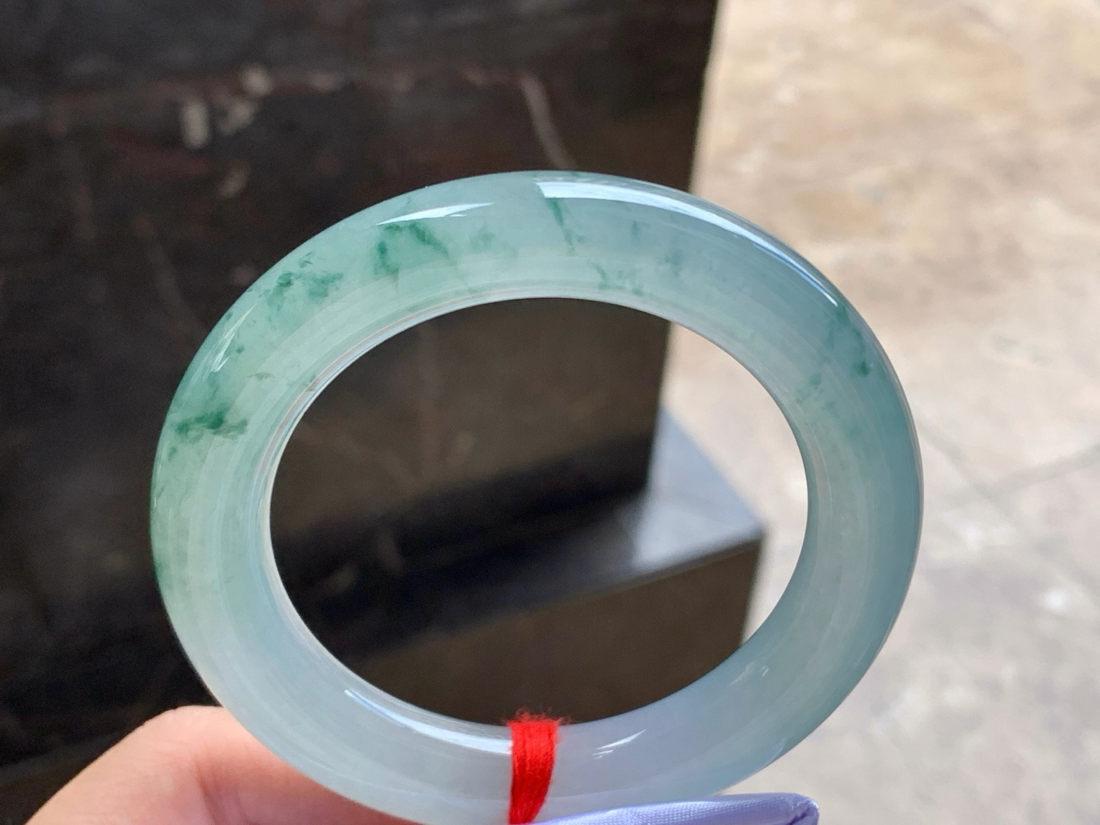 57-12
蓝花圆条手镯^_^种水好