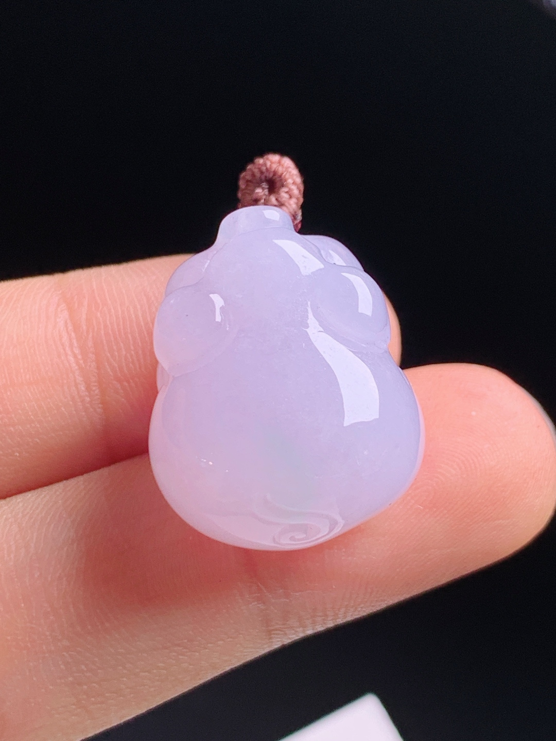 福猪，满色春紫圆润肥厚，聚福吉祥随身