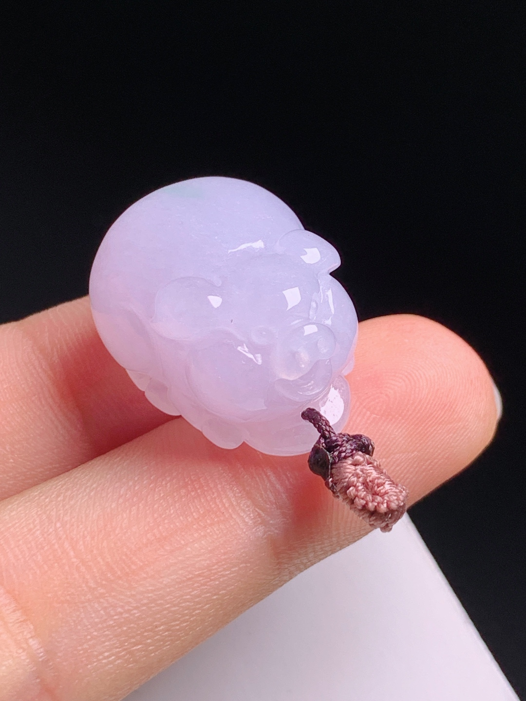 福猪，满色春紫圆润肥厚，聚福吉祥随身