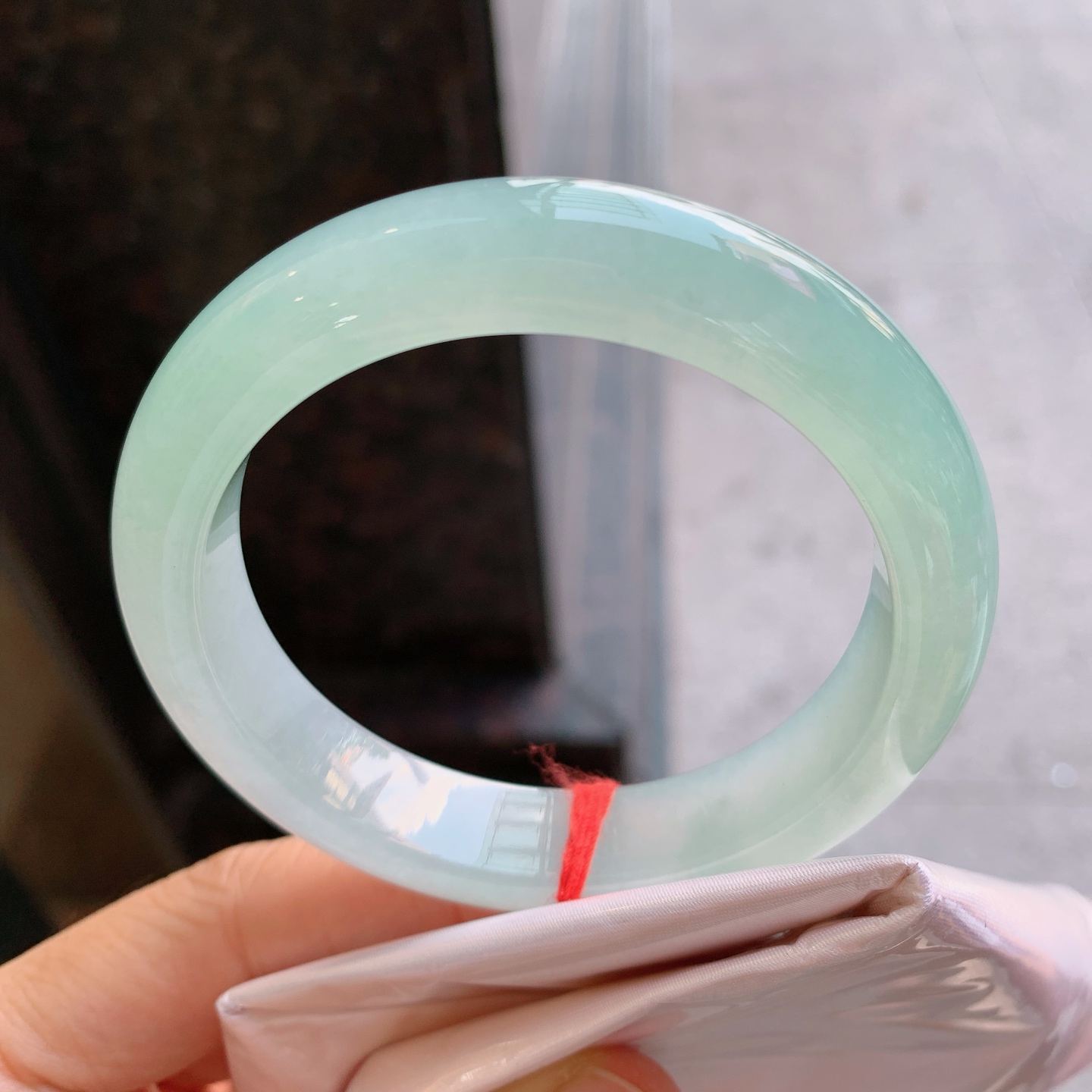 正圈冰飘绿 有纹 尺寸：56/12.5/9 版型好