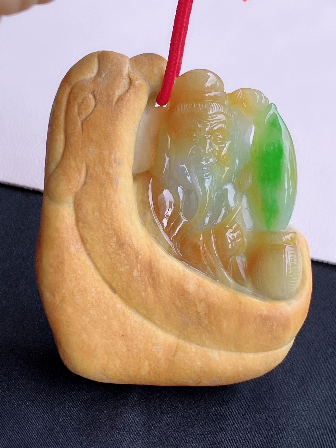 三彩渔翁得利，饱满特色，尺寸66/52/12.6/自然光实拍