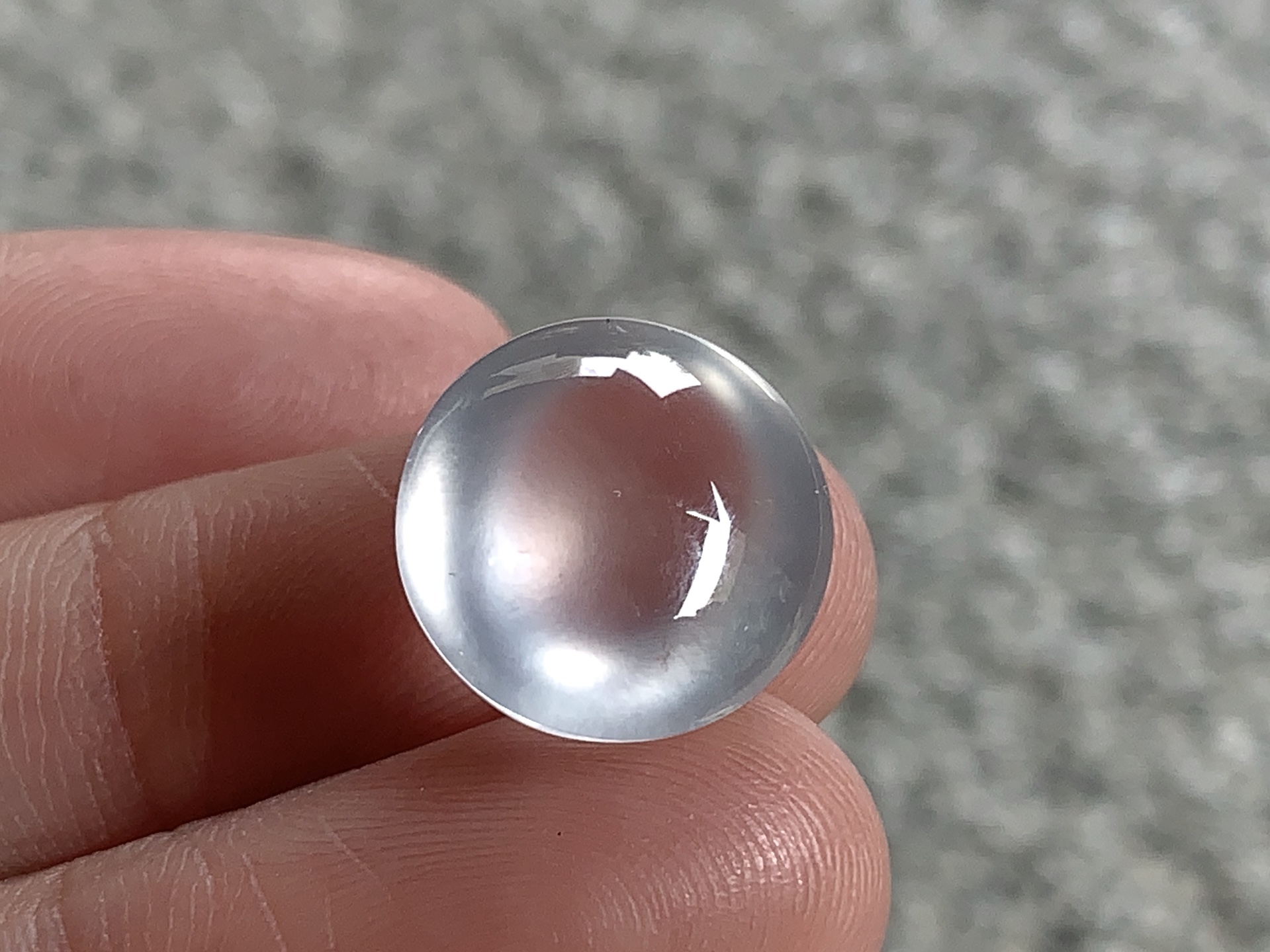 玻璃种蛋面，种水清亮，莹润生光 尺寸13.4×12.5×7.8