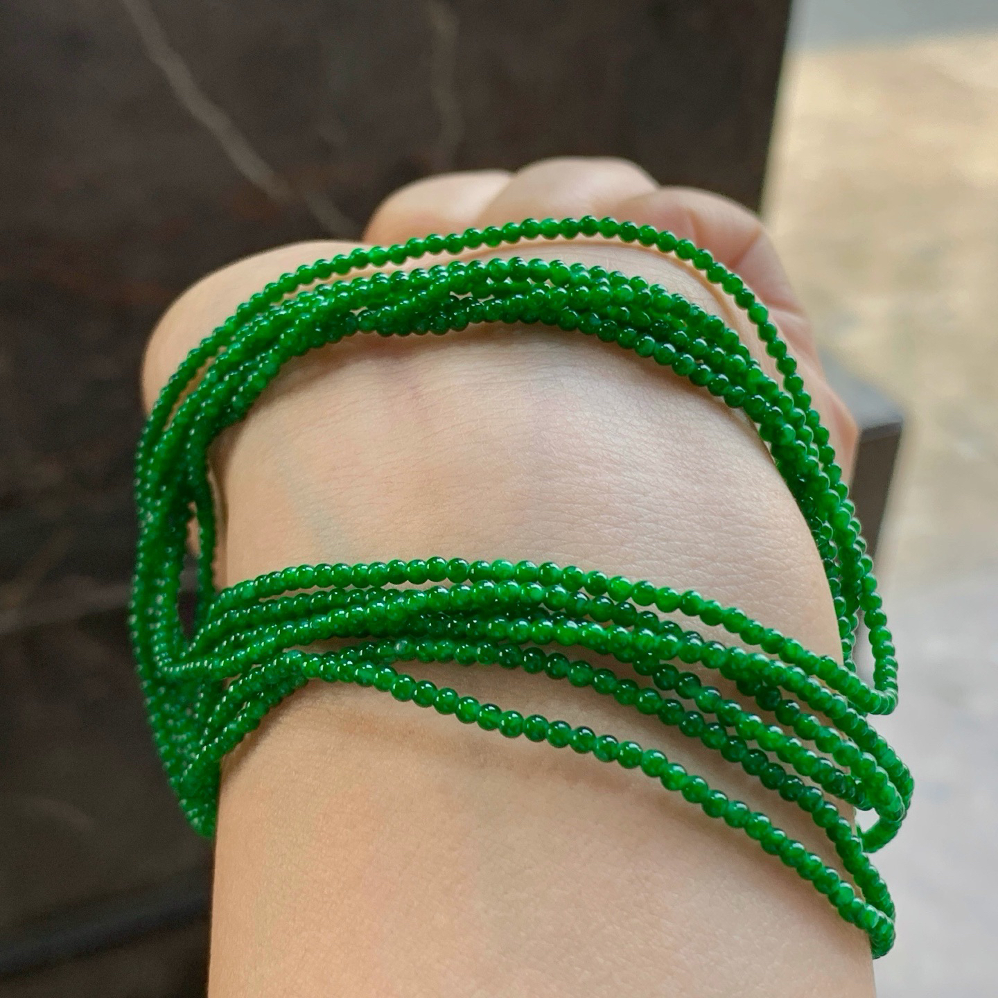 绿色小米珠^_^多颗 很长