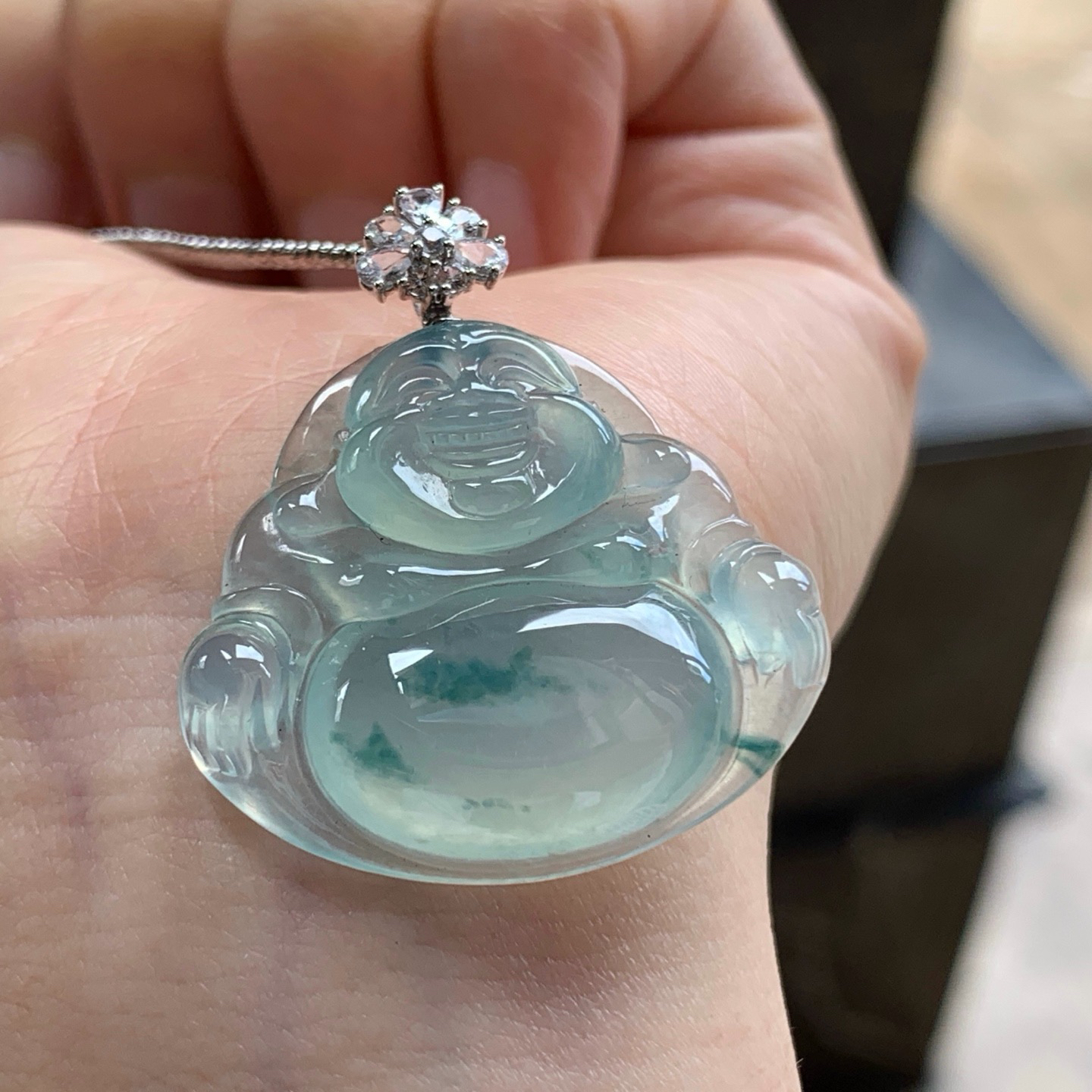 金扣蓝花佛公^_^飘花灵韵冰透