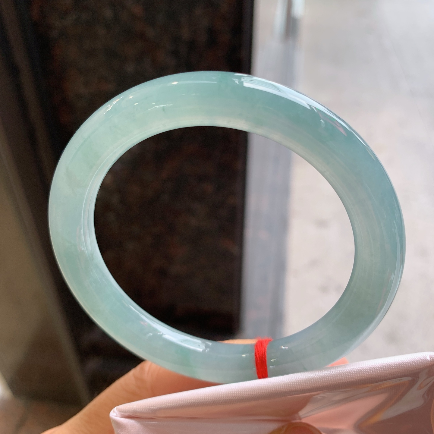 圆条冰蓝水 微棉 尺寸：58/9.8/9.5 细腻