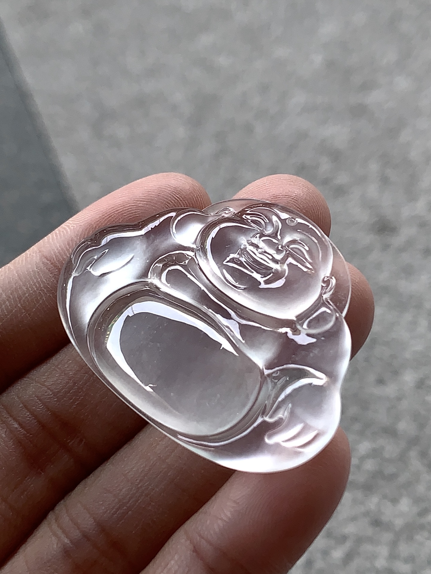 ️ 玻璃种佛公 | 通透纯净，满满的胶感 尺寸31.2×39.9×4.5