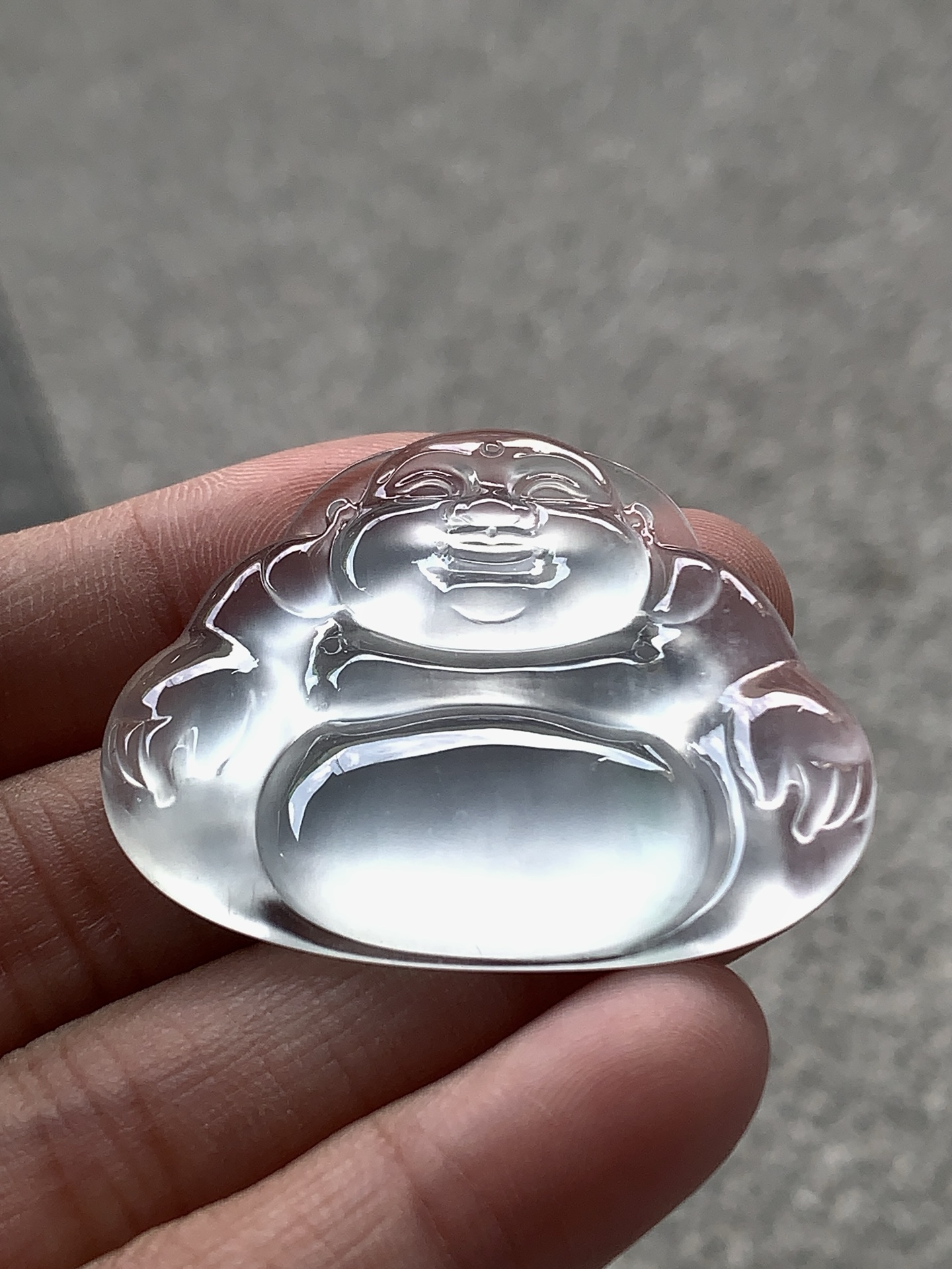 ️ 玻璃种佛公 | 通透纯净，满满的胶感 尺寸31.2×39.9×4.5