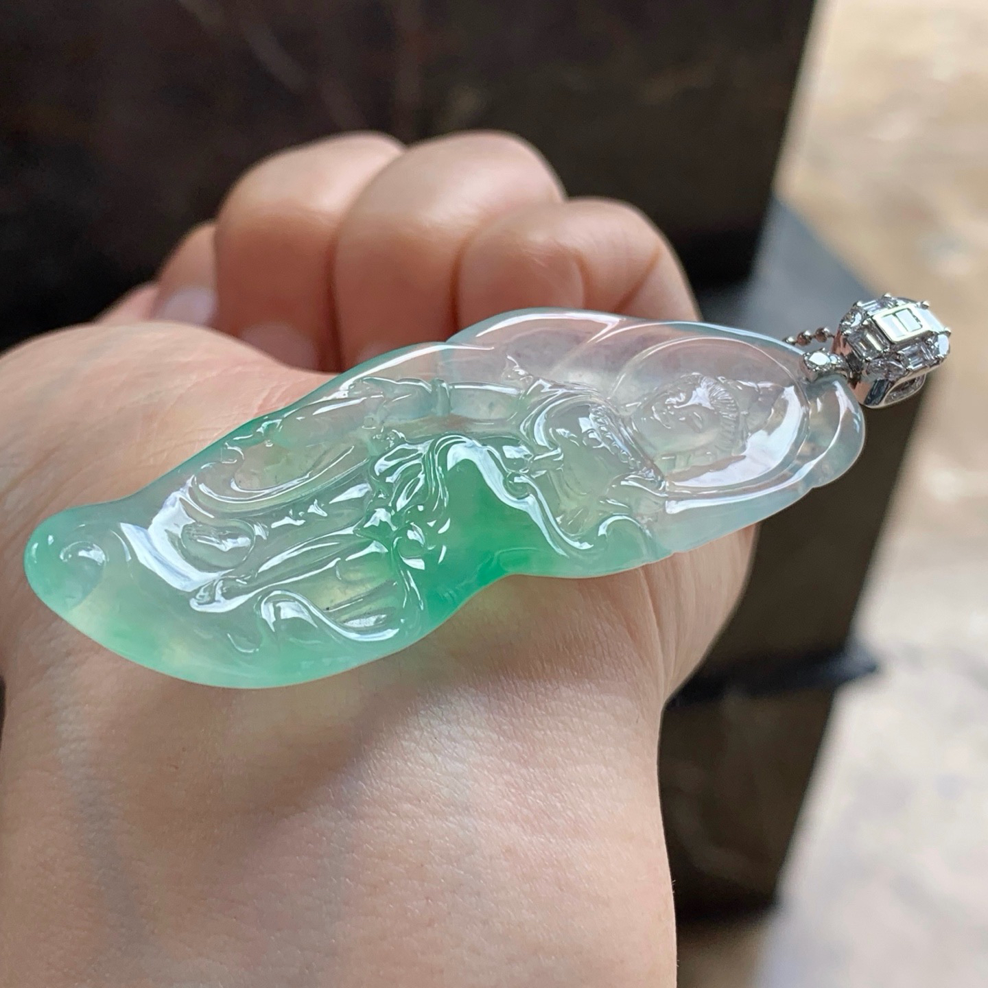 金钻镶嵌冰晴自在观音^_^胶感十足