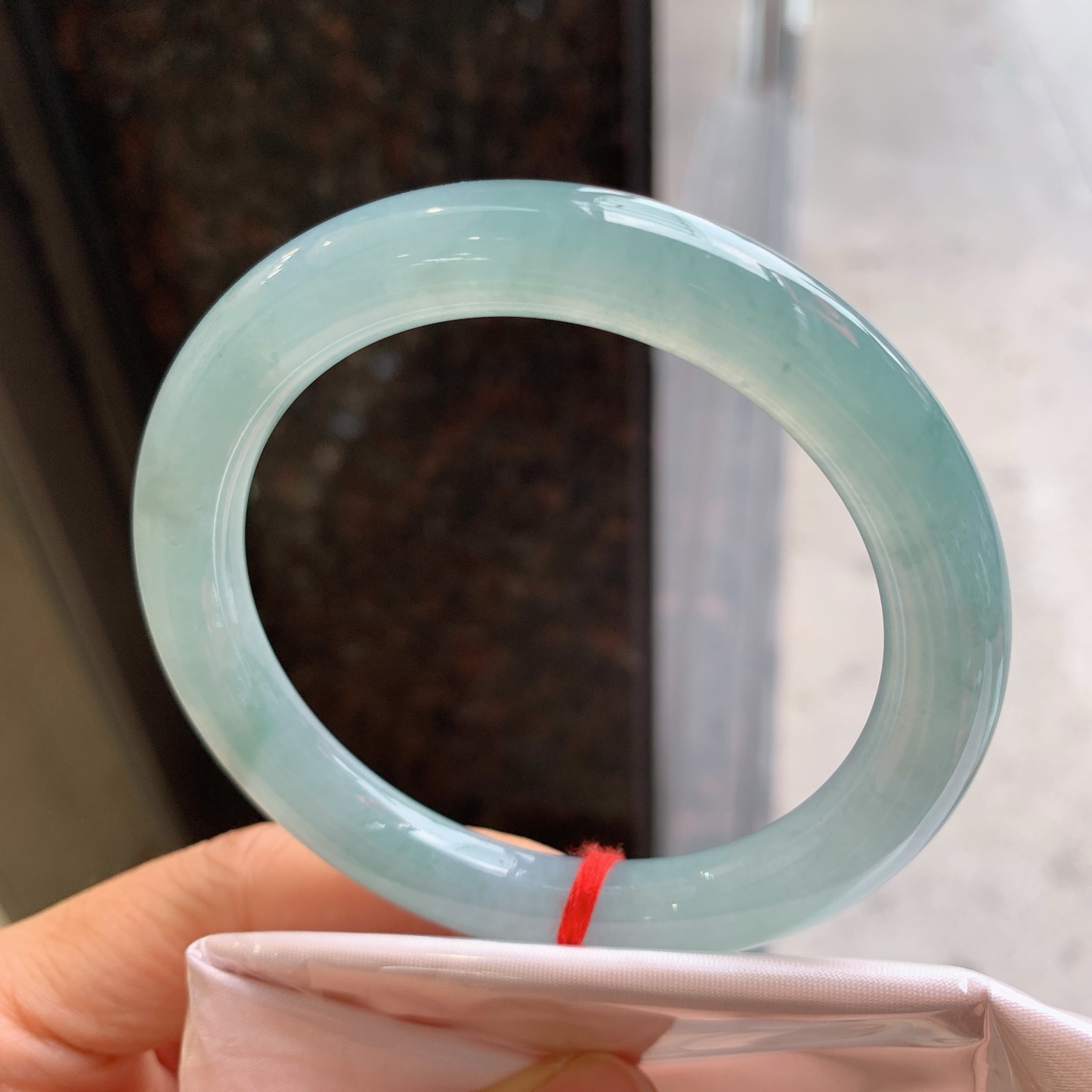圆条冰蓝水 微棉 尺寸：58/9.8/9.5 细腻