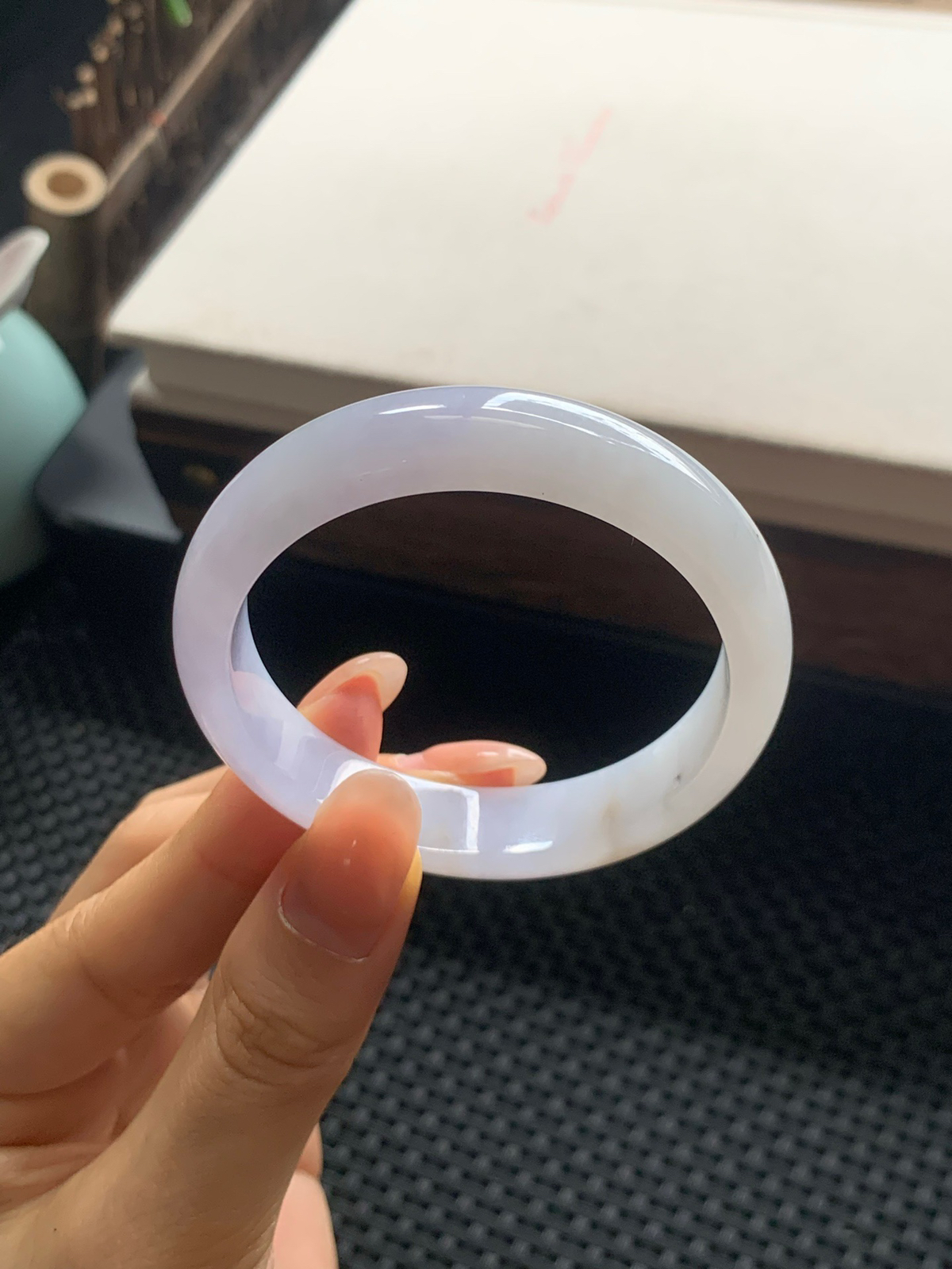 50圈口飘紫正圈手镯