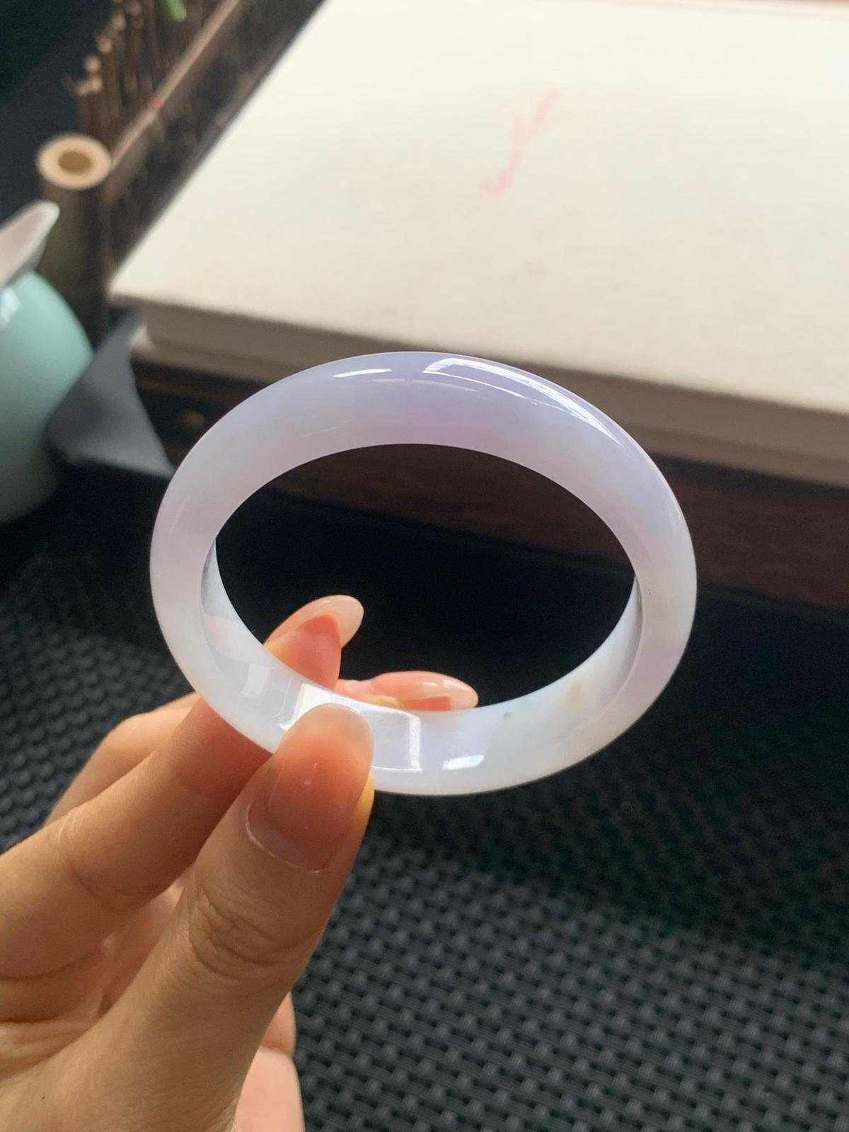 50圈口飘紫正圈手镯