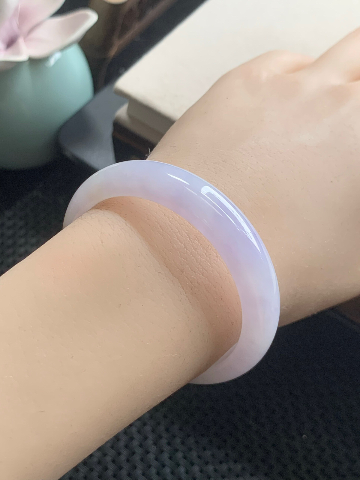 50圈口飘紫正圈手镯