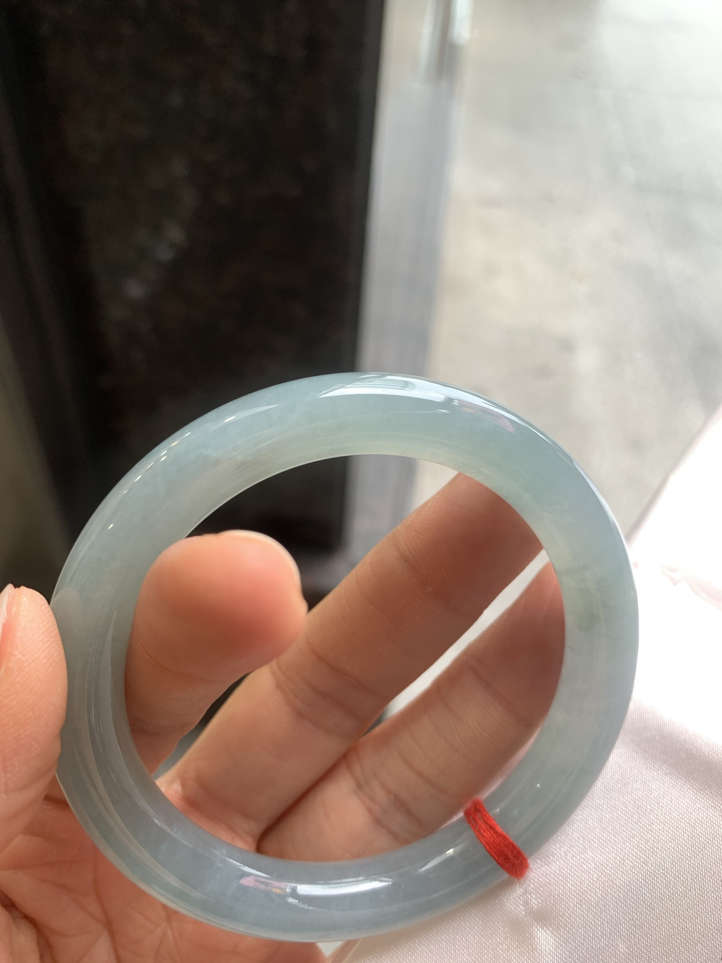 圆条冰蓝水 微棉 尺寸：58/9.8/9.5 细腻