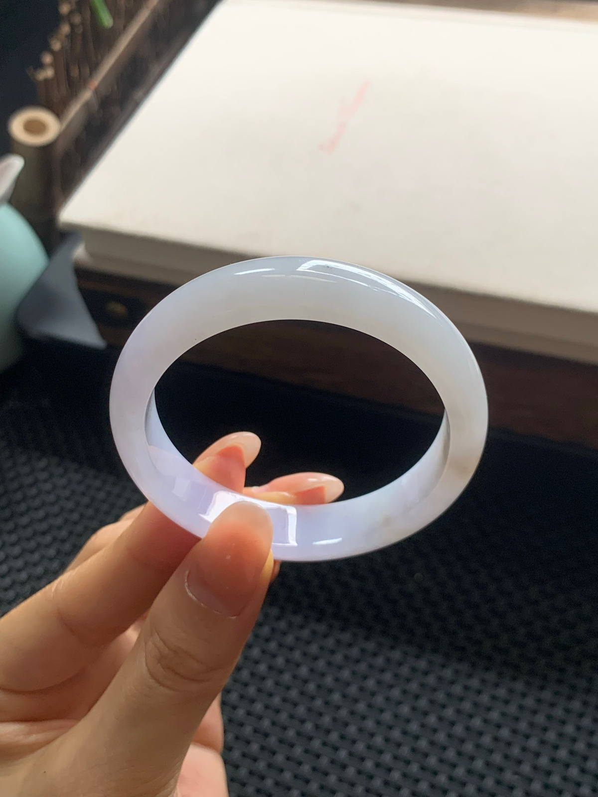 50圈口飘紫正圈手镯