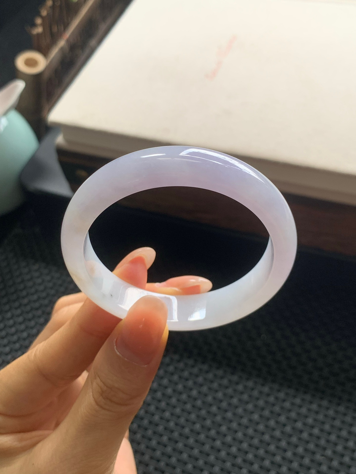 50圈口飘紫正圈手镯