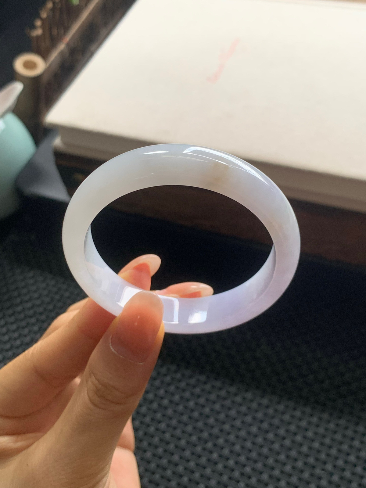 50圈口飘紫正圈手镯