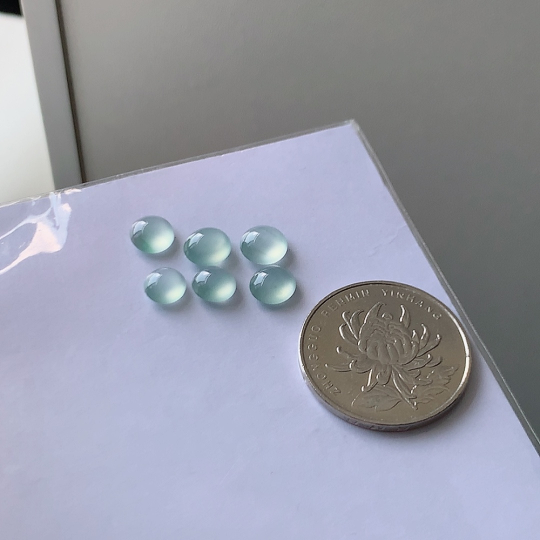 高冰旦面挂件 青翠明媚，种老水润，底子细腻，佩戴清新优雅 货号27603，7.3-7.1-3.8