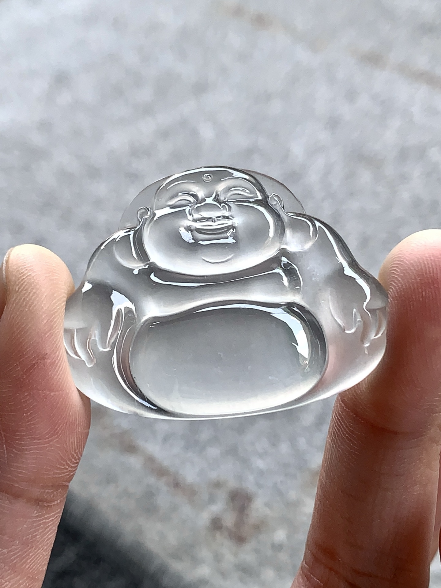 ️ 玻璃种佛公 | 通透纯净，满满的胶感 尺寸31.2×39.9×4.5
