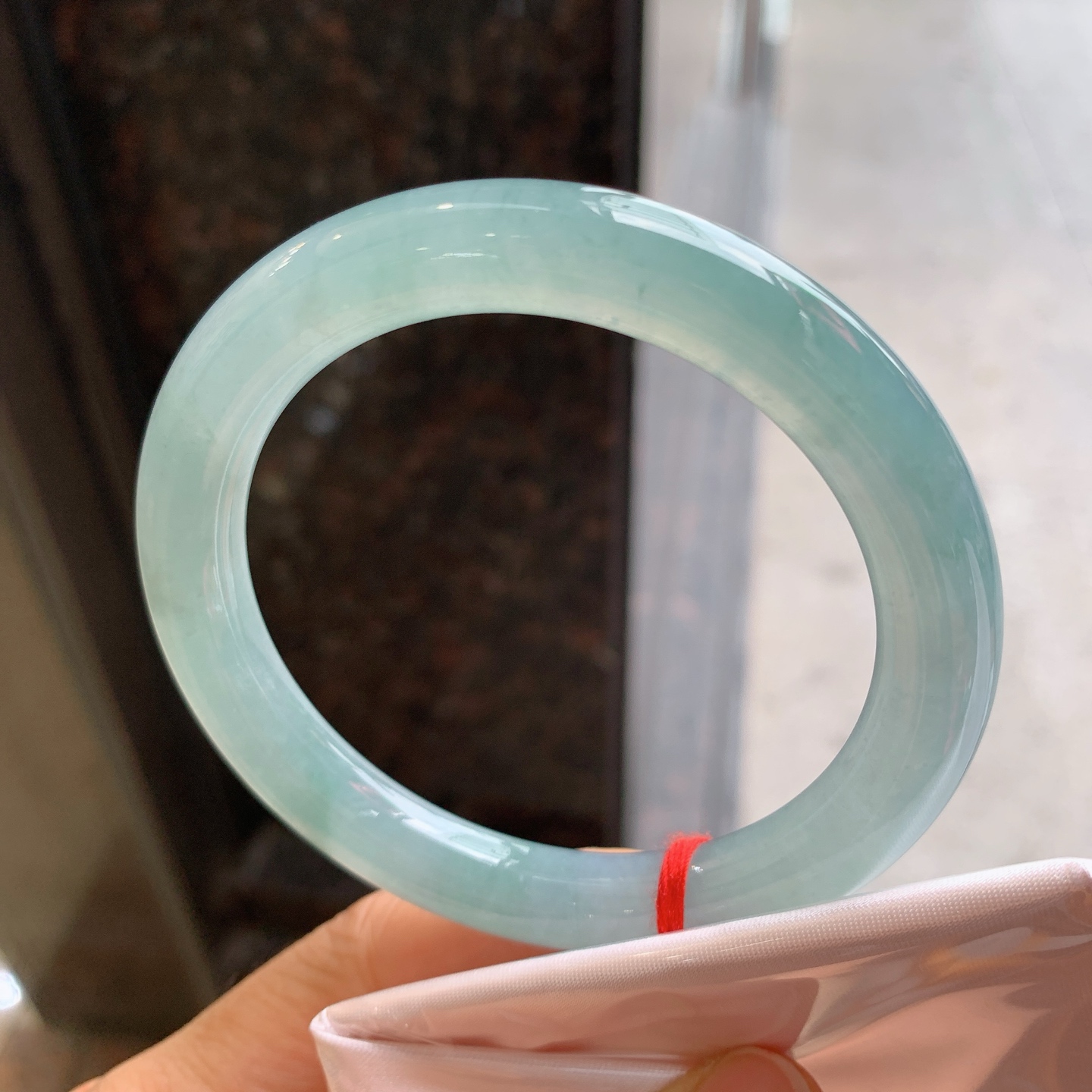 圆条冰蓝水 微棉 尺寸：58/9.8/9.5 细腻
