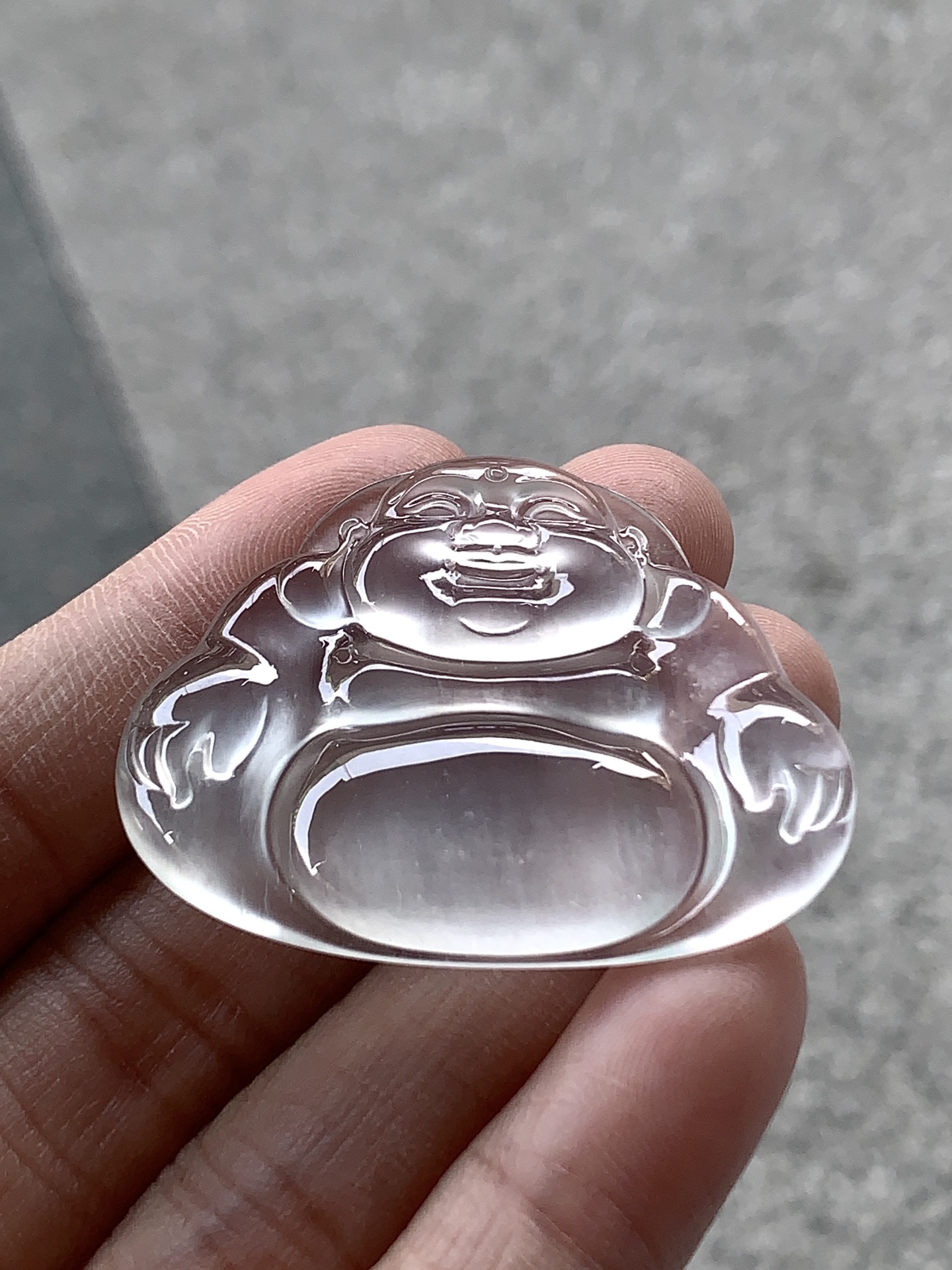 ️ 玻璃种佛公 | 通透纯净，满满的胶感 尺寸31.2×39.9×4.5