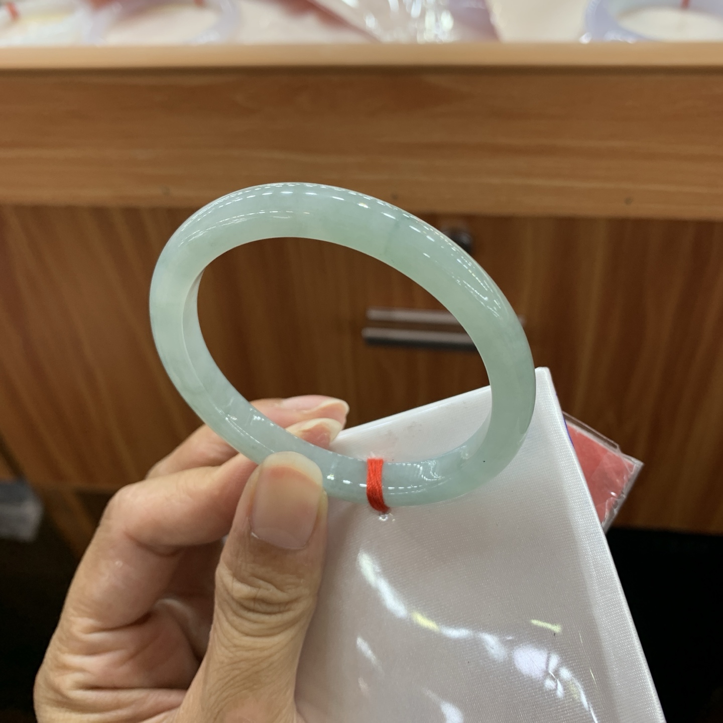 060403AX 冰油翡翠手镯 54-49.5-8-6.5