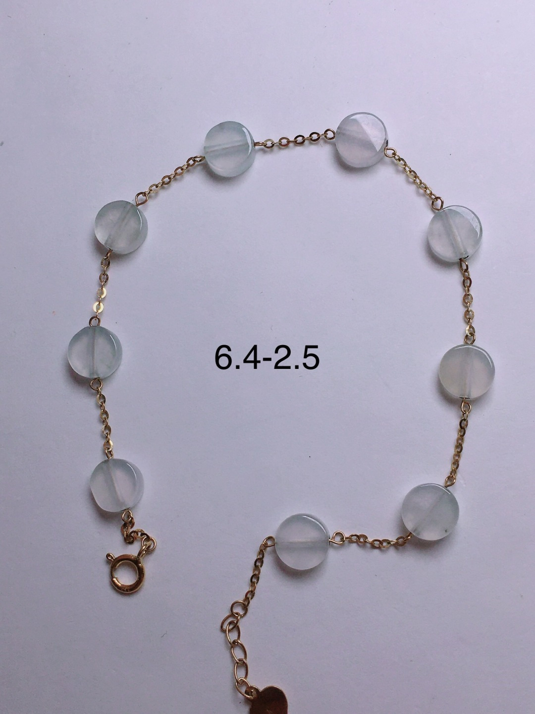 ️冰种平安扣手链，晶莹剔透，新颖时尚，6.4-2.5