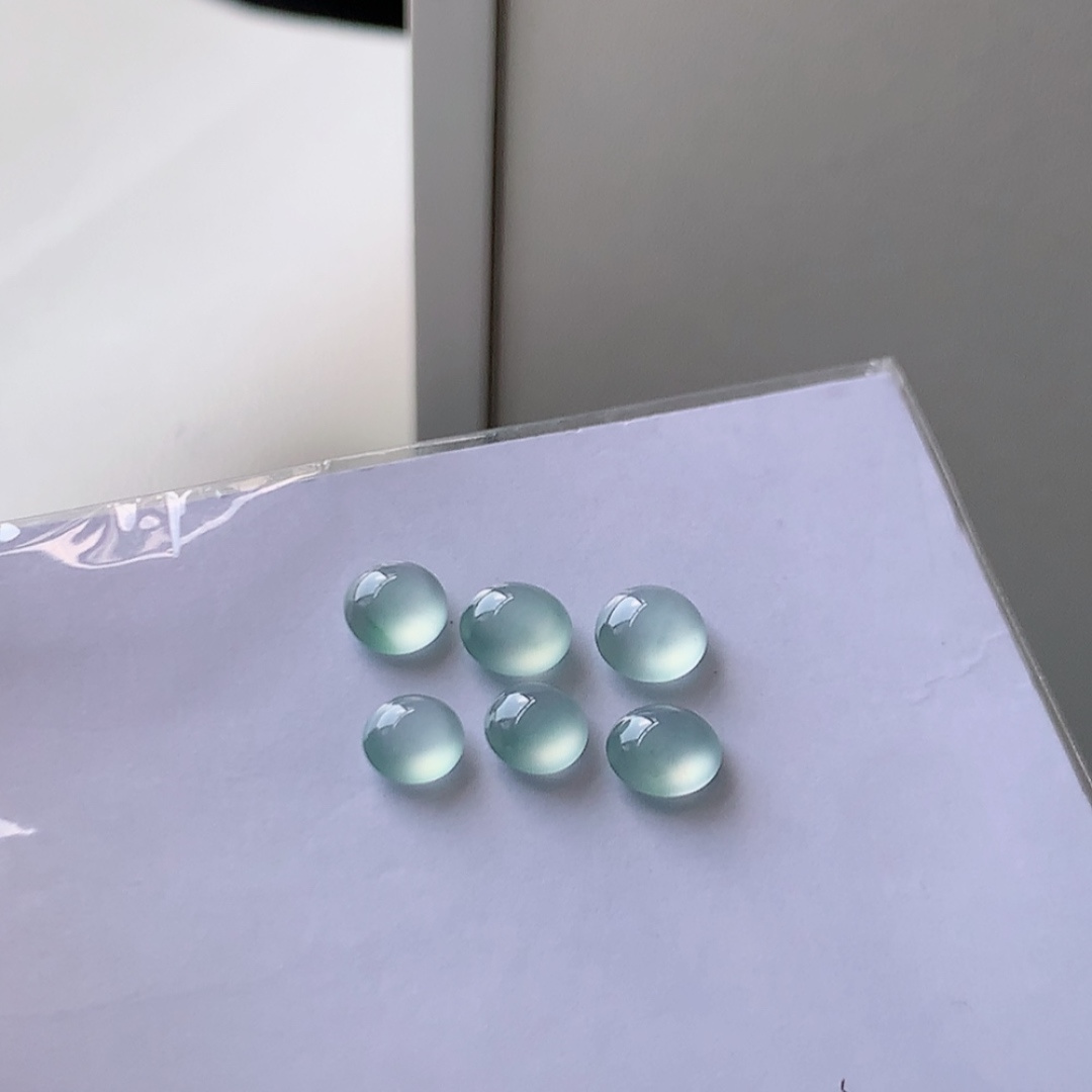 高冰旦面挂件 青翠明媚，种老水润，底子细腻，佩戴清新优雅 货号27603，7.3-7.1-3.8