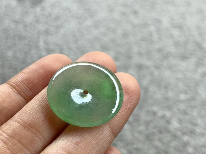 绿平安扣 尺寸21.6×3