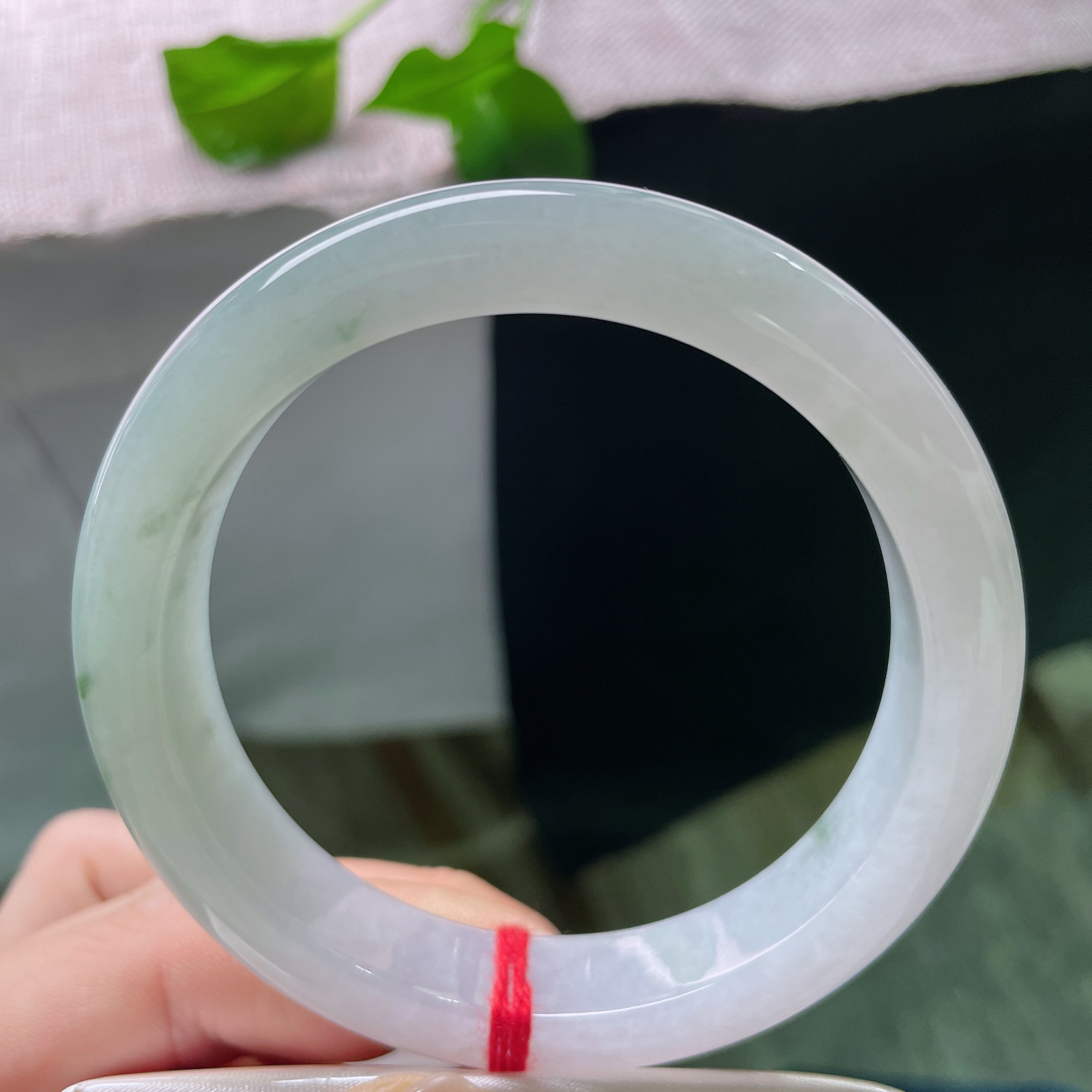 59.5/12.6/9，淡绿淡紫正圈，一半柔美，一半清雅，种老，细腻，完美，ss49095a