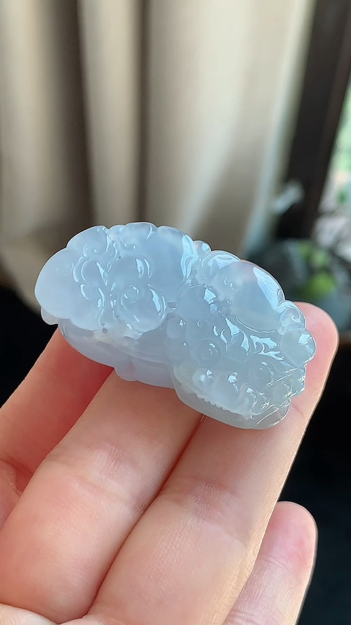 ️天然翡翠，冰紫貔貅，无裂，尺寸42-22.3-12 aa65